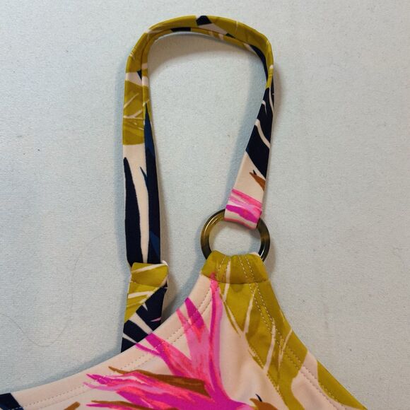 xHilaration Women's 24W Swim Bikini Top Tropical Pattern Lined - Picture 2 of 7